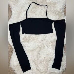 Elegant Black Off-Shoulder Women's Top